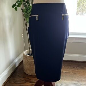 Navy Blue Pencil Skirt, Size 4